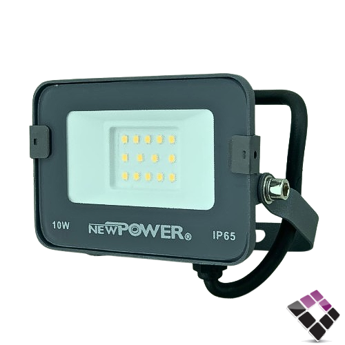 كشاف LED كوبس خارجي NEW POWER صيني نقاط SMD بروجكتر جرم رصاصي إضاءة 4000K كريمي 1100LM سطوع 10W