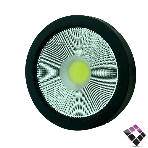 كشاف لطش LED خارجي عدسة COB كوب TOPLR إضاءة 4000 كريمي جرم أسود 30 سم 50W