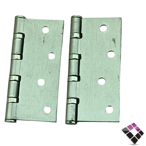 مفصلات باب خشب برمان سكاب SKAB صيني لون فضي 4 برغي سماكة 2.5MM مقاس 3.5"×4" رقم 4BB/SN