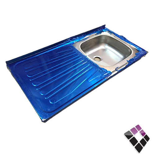 مجلى جودة JAWDAH سعودي استيل رف يمين حوض يسار مقاس 100×50 بدون هراب