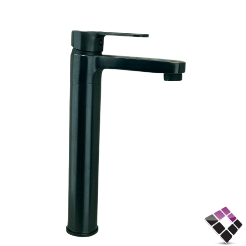 خلاط مغسلة 1 خرم شجرة اتمتك عالي 25 سم SILVER صيني لون أسود + نحاسي بيضاوي رقم 102968001B