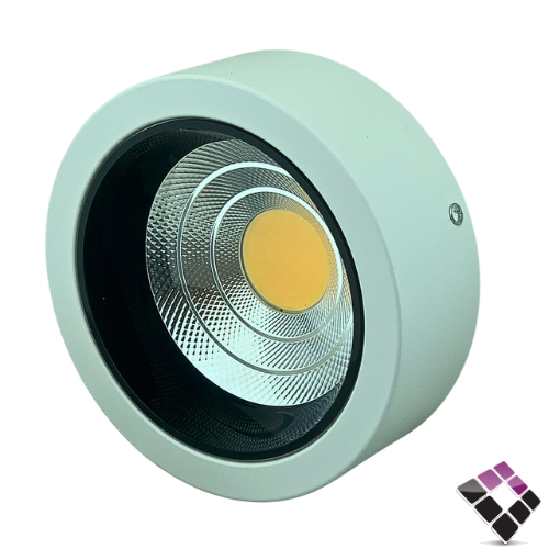 كشاف خارجي LED لطش مانع توهج جرم أبيض / أسود عدسة كوب COB إضاءة 4000k كريمي TOPLR صيني 16 سم 20W