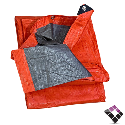 شراع GRADO صيني برتقالي + رصاصي ثقيل جدا سماكة 150GSM مقاس 6×8 ياردة