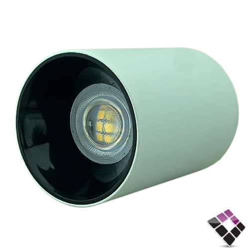 جرم سلندر المنيوم لطش خارجي مفرد مانع توهج NEW POWER صيني جرم أبيض + أسود 7سم 2" رقم 107101 بدون لمبة