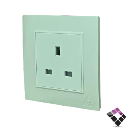 فيش 13 أمبير مفرد بدون مفتاح LUXIFY لون أبيض رقم 25000070