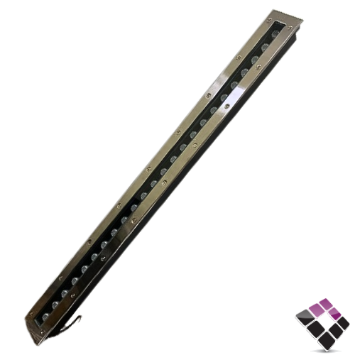 جرم كشاف LED خارجي دفن أرضي معزول ضد الماء مستطيل HAINZO عدسة عيون اضاءة أصفر 100CM × 24W رقم