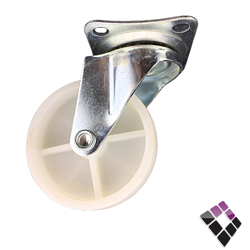 كفر عربية صيني متحرك بفرامل كفر بلاستيك أبيض رقم 75MM  ...رقم الصنف (1325624)