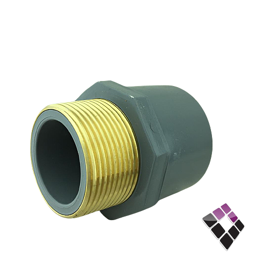 جلبة ذكر بلاستيك سن نحاس ضغط 80 حار CPVC شانيل " 1.1/2