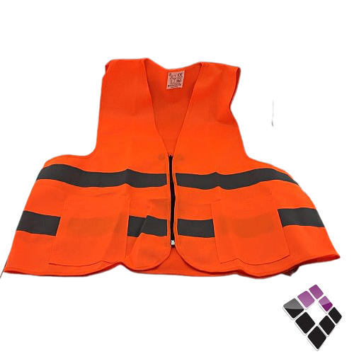 سترة سفتي عاكسة فسفورية لون برتقالي بسحاب و 2 جيب وسط...رقم الصنف (1527229)