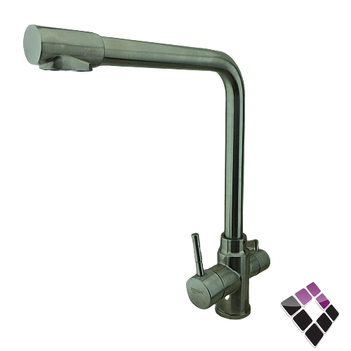 خلاط 2×1 خلاط مجلى واقف 1 حرم + خلاط تحلية ZEGR صيني استيل 304 لون كروم رقبة L رقم SAP18-A090