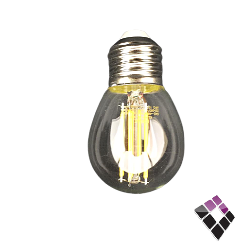 لمبة كروي LED شفاف م/ أعواد KODAK صيني مقاس E27 إضاءة 4W أصفر 3000K رقم A3-F...