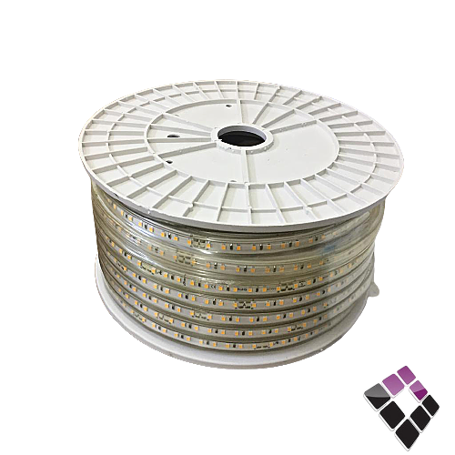 لي زينة LED اضاءة أصفر 3000K خط 100 لمبة 8.5W بالمتر 6 ملم مبطن NEW POWER صيني ( فاصل قص كل 10 سم ) رقم 107112...