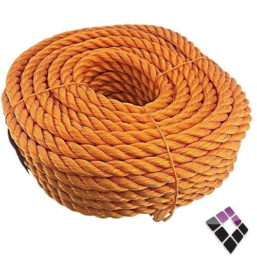 لفة حبل نايلون بلاستيك طول 20 ياردة تقريبا سماكة 10 ملم