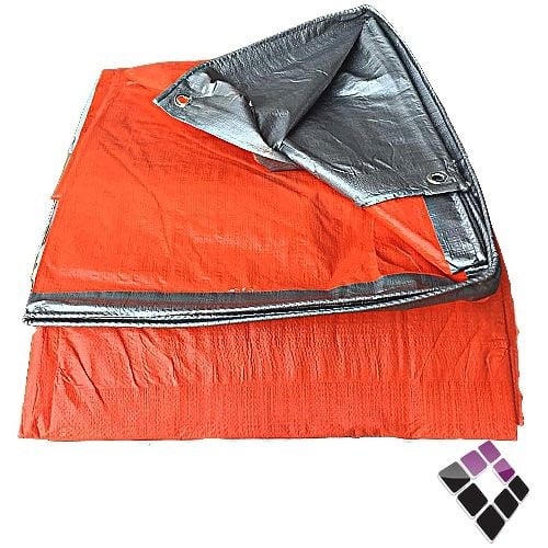 شراع GRADO صيني برتقالي + رصاصي ثقيل جدا سماكة 150GSM مقاس 10×15