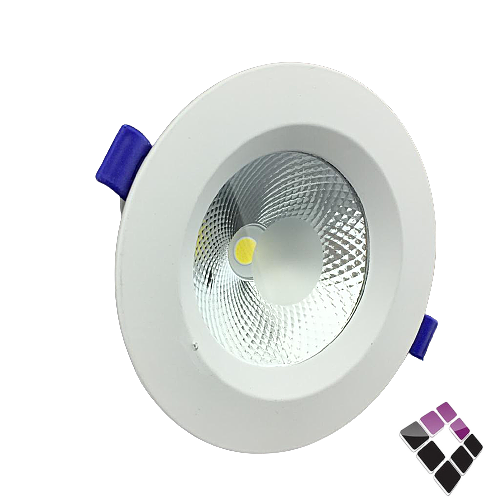 كشاف LED عدسة COB داخلي 3"×10سم AL RAED AL ARABI الرائد سعودي جرم ابيض إضاءة 4000k كريمي 10W رقم