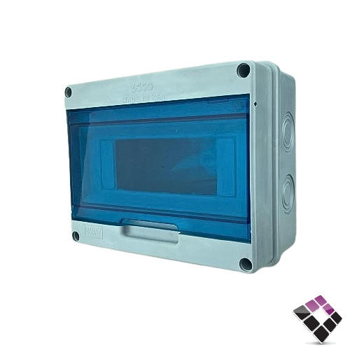 علبة قاطع اوربي بلاستيك ECCO سعودي 8 فاز