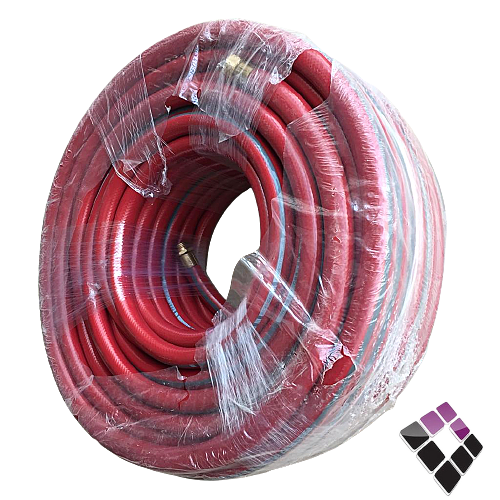 لي ماء GARDEN HOSE صيني موديل لي العايد بخيط لون أحمر رأس نحاس طول 25 متر 3/4"