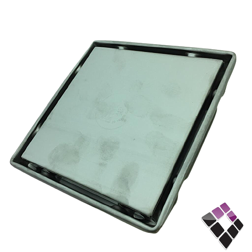 صفاية إستيل ثقيل مخفي مفرغ للبلاط + إستيل 304 drenea ايطالي + رداد مقاس 15*15