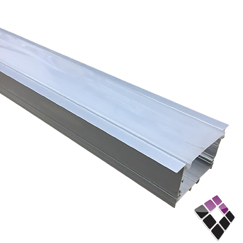 بروفايل استرب لي زينة المنيوم مخفي غاطس بشفة STRIP FIXTURE سايكو SYCO مقاس 65mm×35×50mm طول 3 متر رقم SY-03