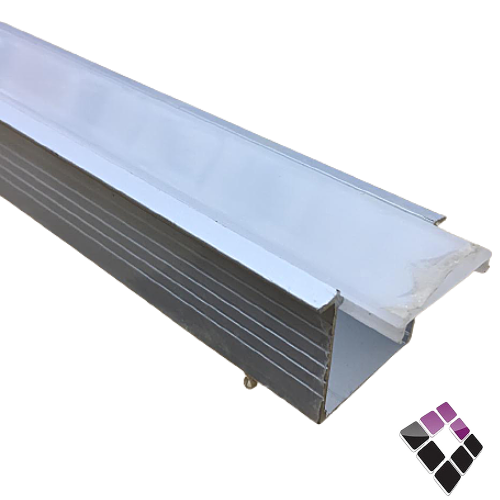 بروفايل استرب لي زينة المنيوم مخفي غاطس جداري سقفي بشفة STRIP FIXTURE نيو باور NEW POWER مقاس 44mm×35 ×35mm طول 3M رقم 114033