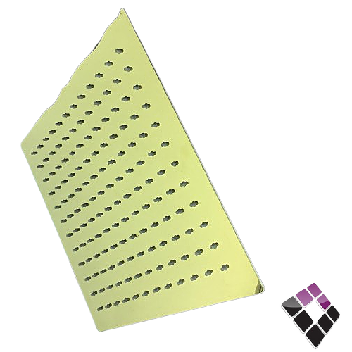 طاسة دش STAMINA صيني مربعة استل استيل SUS304 مطلي لون ذهبي + فتحات ربل 30×30 ...رقم الصنف (37221204)