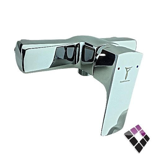 خلاط شطاف اتمتك خزف سعودي كروم ثقيل مسكة مربعة موديل كيوبيست CUBIST رقم 180101010152006