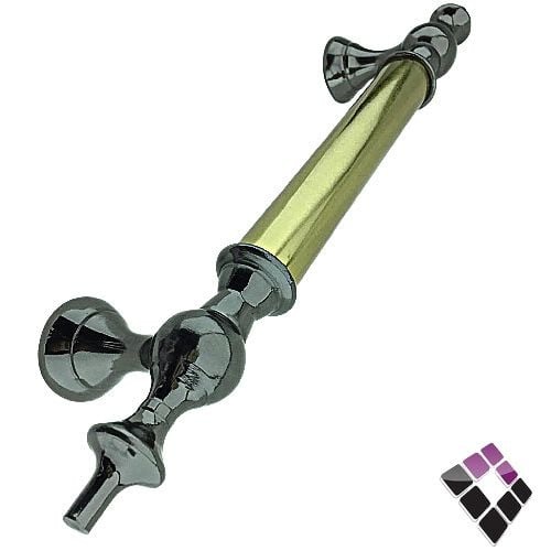 مسكة باب GOLVE METAL م/تركي 34 سم لون ذهبي + فضي غامق رقم 30-615