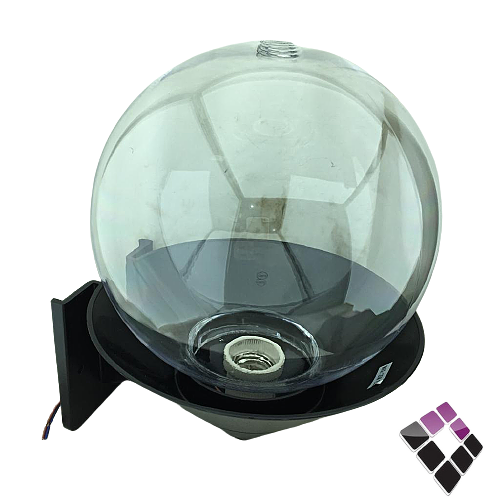 كلوب سور جداري موديل كورة شفافة قاعدة موديل مظلة بلاستيك لون أسود همر  HUMMER  قطر 20سم رقم T200/W