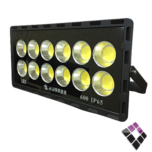 كشاف كوبس فلود LED خارجي همر HUMMER صيني كوب 12 عدسة COB إضاءة 6500K أبيض600W رقم HU2049