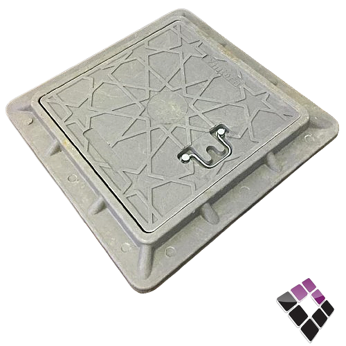 غطاء تفتيش فيبر ثقيل VINTORA صيني لون رمادي من الداخل 60*60****