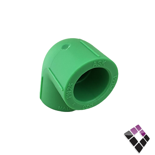 كوع زاوية سعودي  اخضر 1/2"  عسك *** ASK