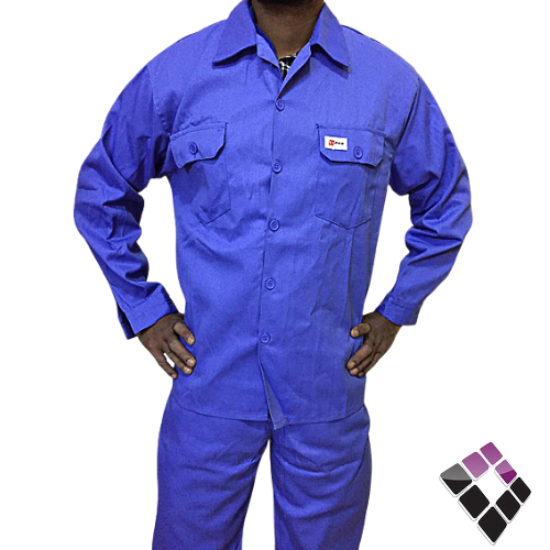 بدلة ملابس عمال SIPRO صيني قطعتين كامل ثقيل لون أزرق مقاس XXL
