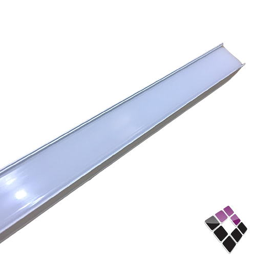 بروفايل استرب لي زينة المنيوم لطش ظاهر جداري سقفي مربع STRIP FIXTURE نيو باور NEW POWER مقاس 20mm×19.6mm رقم 114019