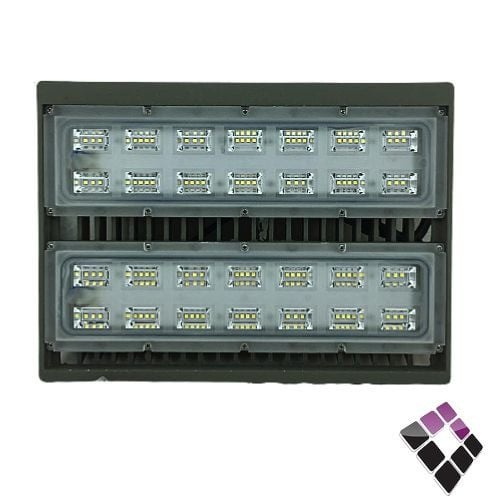 كشاف LED كوبس خارجي NEW POWER صيني موديل شرائح SMD+عدسة بروجكتر مكبرة جرم رصاصي إضاءة أبيض 100W رقم 106033