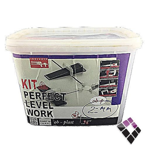 سطل طقم فواصل بورسلان وزنية ميكانيكي عدد 100 + خابور عدد 100 + ماكينة Ob-P سعودي موديل الماني مقاس 2ملم