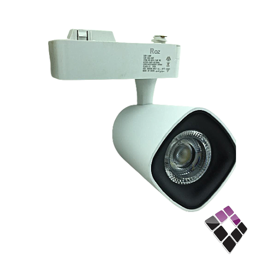 كشاف LED مجرى سحاب متحرك موديل ROZ صيني جرم ابيض إضاءة أبيض رقم 5074-24W