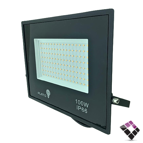 كشاف كوبس فلود LED خارجي PLATO نقاط SMD إضاءة 3000K أصفر  100W