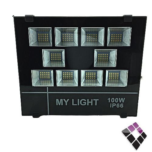 كشاف LED كوبس خارجيMY LIGHT صيني SMD مقسم 10 مربعات إضاءة أصفر 100W حقيقي***