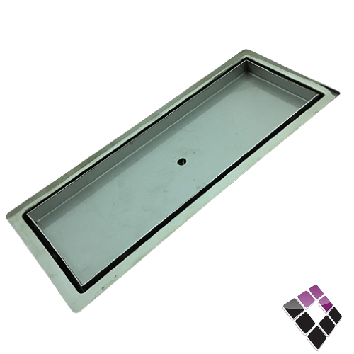 صفاية أستل إستيل مخفي مفرغة للبلاط مستطيل مع رداد ACACIA صيني رقم G11 مقاس12*30.5..رقم الصنف (3433305)