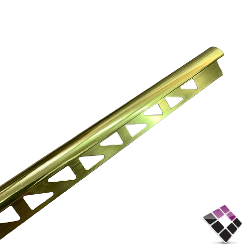 زاوية نهاية سيراميك المنيوم مبروم DAR صيني لون ذهبي مقاس 10 ملم كبير طول 2.45 متر رقم LT-10G
