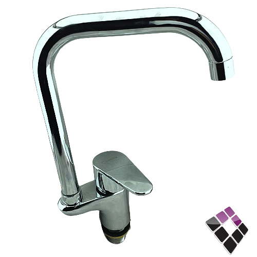 خلاط مجلى واقف شجرة اتمتك CONFLO كون فلو صيني كروم ثقيل رقبة عالية L مسكة بيضاوية رقم CF3213