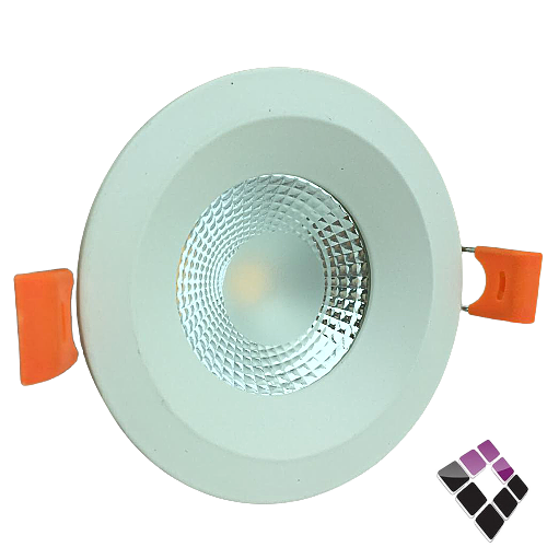كشاف LED اسبوت داخلي 2"×7سم الفنار عدسة COB جرم ابيض ثابت إضاءة أبيض 7W رقم DLCBY7-DL