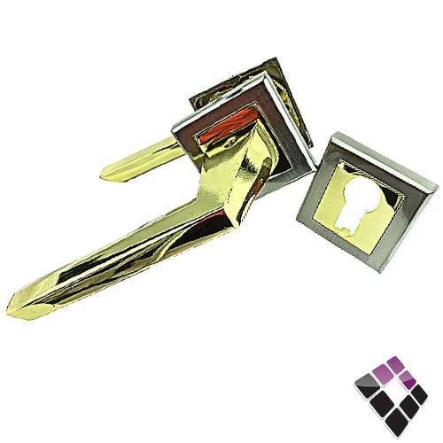 يد كالون dorcylen صيني موديل ايطالى مفصول مربع كروم + ذهبي H9553SN-GP-19321+9354GP