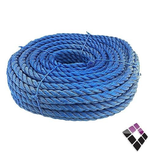 لفة حبل نايلون بلاستيك طول 20 يارد تقريباً سماكة 6 ملم