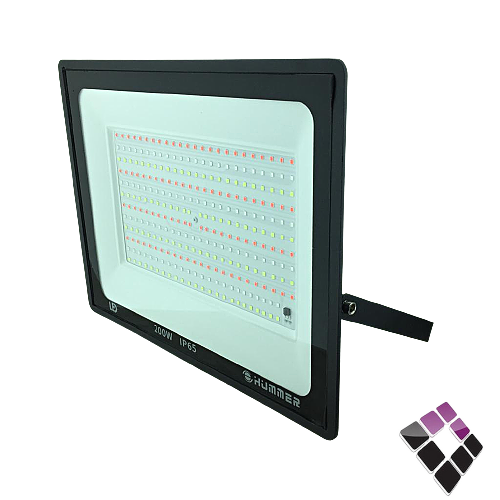 كشاف كوبس فلود LED خارجي همر HUMMER صيني نقاط SMD إضاءة ملونة RGB  + ريموت 200W رقم HU1777