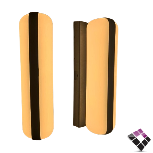 كشاف سور LED خارجي همر HUMMER وتر بروف جرم بلاستيك أسود اسطواني إضاءة من جهتين أصفر 24W