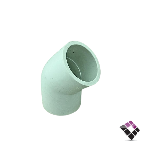 كوع فاتح  بلاستك أبيض ضغط 40 شانيل 1 ً