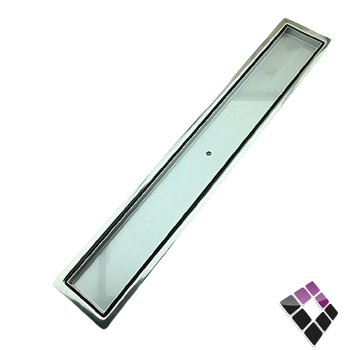 صفاية أستل إستيل مخفي مفرغة للبلاط مستطيل مع رداد ACACIA صيني رقم G14 مقاس 10*60..