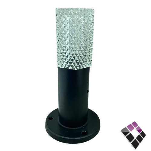 فانوس حدائق LED ليد دائري المنيوم عمود 23CM جرم أسود همر HUMMER صيني بدون لمبة رقم 9557/1/23