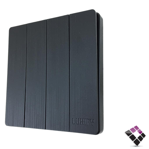 مفتاح رباعي LUXIFY صيني لون أسود عريض م/ بيانو 16A رقم 23700008